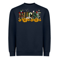 Navy christmas nurse sunflower Heavyweight Sweatshirt - FaDigitalArtStudio