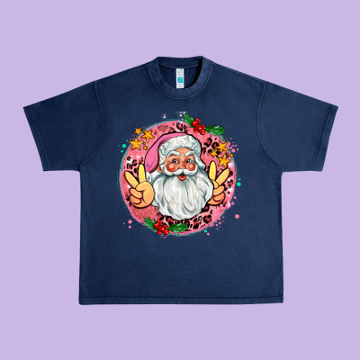 Merry Christmas Peace Santa Urban Heavy Tee Designed By Adodesignshop