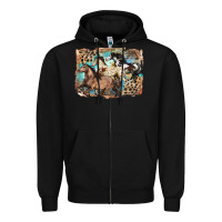 Black 3 western horses running free Zipper Hoodie - LillyAllenDesigns