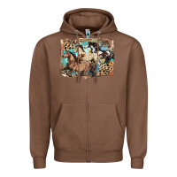 Chestnut 3 western horses running free Zipper Hoodie - LillyAllenDesigns