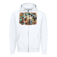 White 3 western horses running free Zipper Hoodie - LillyAllenDesigns