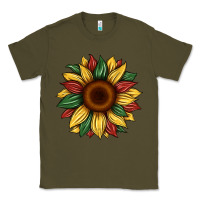 Army Green juneteenth sunflower Classic Tee - Artiststas
