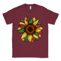 Burgundy juneteenth sunflower Classic Tee - Artiststas