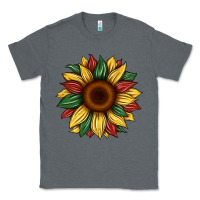 Charcoal Heather juneteenth sunflower Classic Tee - Artiststas