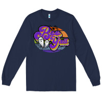 Navy boo y'all Long Sleeve Tee - JahusDesignShop