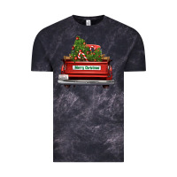 Cloud Black Christmas trees truck Vintage Tee - FaDigitalArtStudio