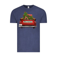 Vintage Denim Christmas trees truck Vintage Tee - FaDigitalArtStudio