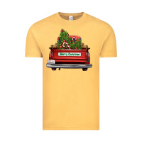 Vintage Mustard Christmas trees truck Vintage Tee - FaDigitalArtStudio