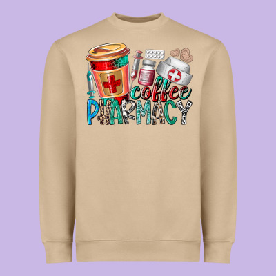 Coffee Pharmacy Heavyweight Sweatshirt Designed By Racoondesign