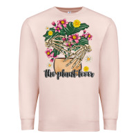 Pale Pink the plant lover Premium Sweatshirt - MaliasSmallBusiness