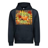 Navy Just a girl who loves Fall Urban Hoodie - NancyCooperArtShop