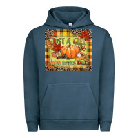 Pigment Midnight Navy Just a girl who loves Fall Urban Hoodie - NancyCooperArtShop