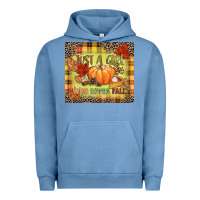 Pigment Pebble Blue Just a girl who loves Fall Urban Hoodie - NancyCooperArtShop