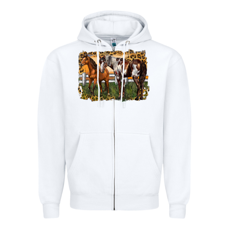 2 Horses At The Ranch Zipper Hoodie by LillyAllenDesigns | Teevron
