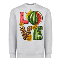 Heather Grey love watermelon Heavyweight Sweatshirt - HRA Design Shop