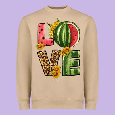 Love Watermelon Heavyweight Sweatshirt Designed By Hra Design Shop