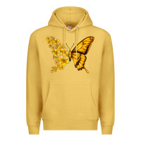 Antique Gold childhood cancer butterfly Premium Hoodie - Jasminsmagicworld