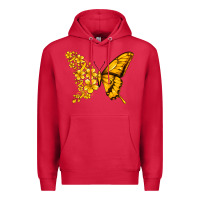 Cardinal childhood cancer butterfly Premium Hoodie - Jasminsmagicworld