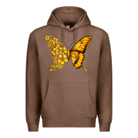 Chestnut childhood cancer butterfly Premium Hoodie - Jasminsmagicworld