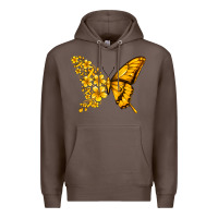 Coffee childhood cancer butterfly Premium Hoodie - Jasminsmagicworld