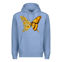 Colony Blue childhood cancer butterfly Premium Hoodie - Jasminsmagicworld