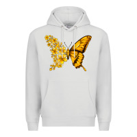 Dove Grey childhood cancer butterfly Premium Hoodie - Jasminsmagicworld