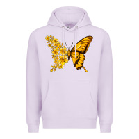 Lilac childhood cancer butterfly Premium Hoodie - Jasminsmagicworld