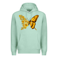 Seafoam childhood cancer butterfly Premium Hoodie - Jasminsmagicworld