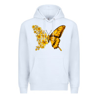 White childhood cancer butterfly Premium Hoodie - Jasminsmagicworld
