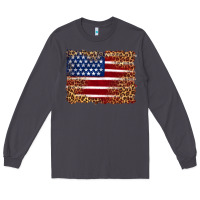 Smoke american flag and leopard Long Sleeve Tee - Artiststas