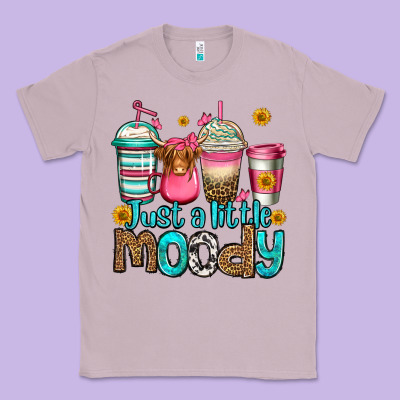 Just A Little Moody Coffee Cups Classic Tee Designed By Jasminsmagicworld
