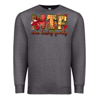 Charcoal Heather funny thanksgiving wine turkey family Premium Sweatshirt - MaliasSmallBusiness