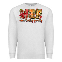 Oatmeal Heather funny thanksgiving wine turkey family Premium Sweatshirt - MaliasSmallBusiness