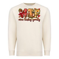 Sandshell funny thanksgiving wine turkey family Premium Sweatshirt - MaliasSmallBusiness