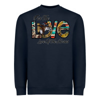 Navy for the love love of the horses Heavyweight Sweatshirt - CowhideDigitalArt