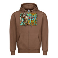 Chestnut live love ride horse Zipper Hoodie - LillyAllenDesigns