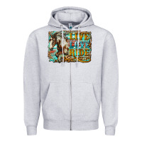 Heather Grey live love ride horse Zipper Hoodie - LillyAllenDesigns
