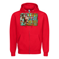 Red live love ride horse Zipper Hoodie - LillyAllenDesigns