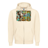 Sandshell live love ride horse Zipper Hoodie - LillyAllenDesigns