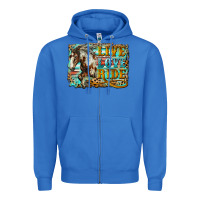 True Royal live love ride horse Zipper Hoodie - LillyAllenDesigns