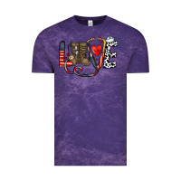 Cloud Purple america nurse Vintage Tee - CowhideDigitalArt