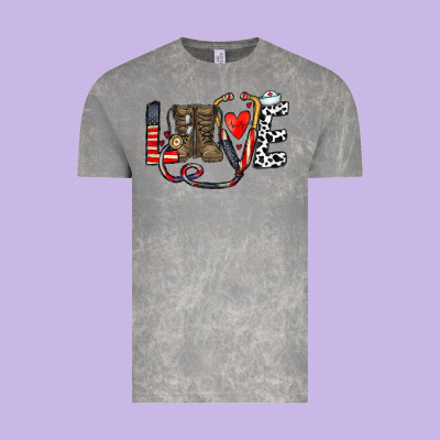 America Nurse Vintage Tee Designed By Cowhidedigitalart