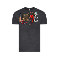 Vintage Black america nurse Vintage Tee - CowhideDigitalArt
