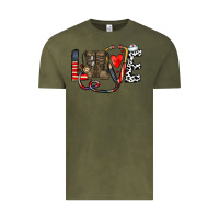 Vintage Olive america nurse Vintage Tee - CowhideDigitalArt