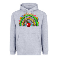 Heather Grey school rainbow Heavyweight Hoodie - NancyCooperArtShop