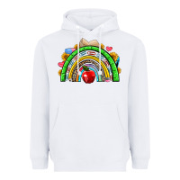 White school rainbow Heavyweight Hoodie - NancyCooperArtShop