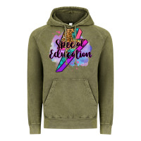 Vintage Olive special eduation teacher lightning bolt Vintage Hoodie - Zillion Design Studio