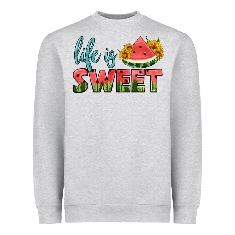 Life Is Sweet Heavyweight Sweatshirt by HRA Design Shop | Teevron