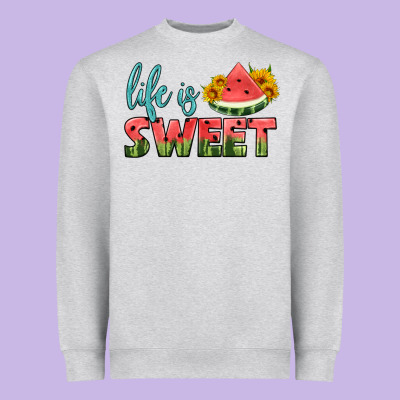 Life Is Sweet Heavyweight Sweatshirt Designed By Hra Design Shop