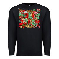 Black holly jolly christmas Premium Sweatshirt - MaliasSmallBusiness
